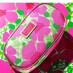 Lilly Pulitzer For  Estee Lauder Vibrant Floral Canvas  Cosmetic Case